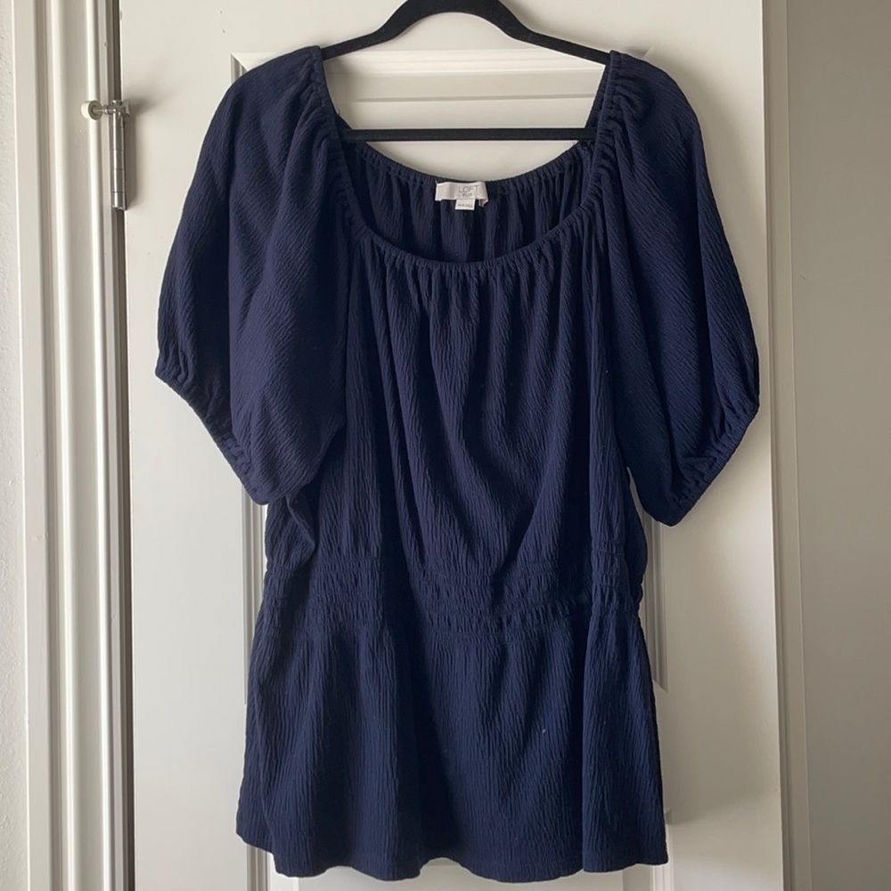Loft Plus Square Neck Peplum Top